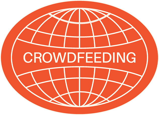Crowdfeeding globe emblem